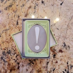 Trinket Dish - Alphabet Studio - Rosanna - Mint Green, Gray - Exclamation Point!